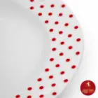 بشقاب پیش دستی چینی زرین ایتالیا اف طرح اسپاتی قرمز 6 عددی سایز 19