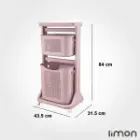 سبد رخت دو طبقه طرح بافت لیمون 2141