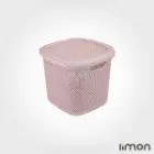 سبد رخت دربدار لیمون طرح بافت کوچک 2135