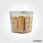 ظرف شیشه ای مربع دربدار لیمون 860 میلی لیتری چاپی 2110