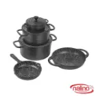 سرویس قابلمه چدن 8 پارچه نالینو مدل Tekla تکلا (جعبه چوبی)