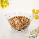 کاسه شیشه ای پذیرایی لیمون مربع