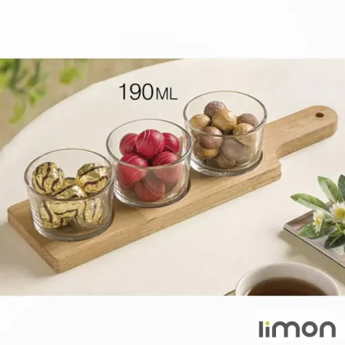 اردوخوری کاسه گرد 3 عددی لیمون کد 2218