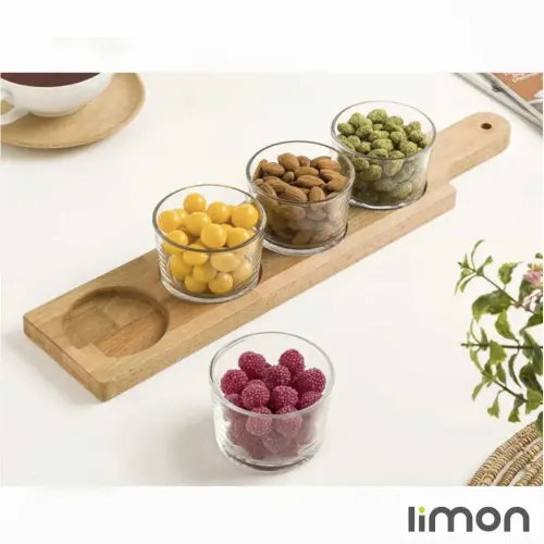 اردور خوری کاسه گرد 4 عددی لیمون کد 2223