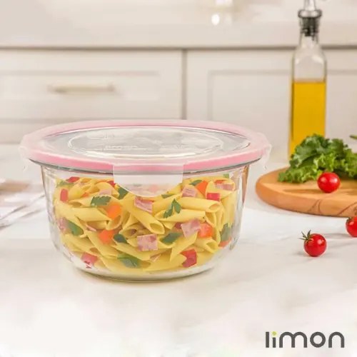 ظرف شیشه ای لیمون گرد دربدار 3 لیتری 2075