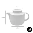 قوری چینی زرین زی فرم اس سفید