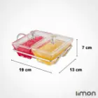 اردورخوری شیشه ای لیمون مستطیل 2 خانه 2103