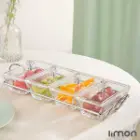 اردورخوری شیشه ای لیمون مستطیل 4 خانه 2105