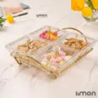 اردورخوری شیشه ای لیمون مربع 4 خانه 2108