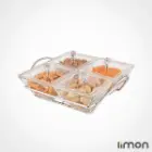 اردورخوری شیشه ای لیمون مربع 4 خانه 2108