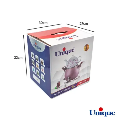 کتری و قوری یونیک UN-7215 رنگی طرح فانتزی 3 لیتری