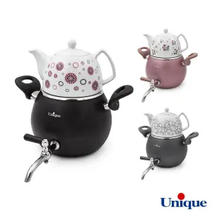 کتری و قوری یونیک UN-7215 رنگی طرح فانتزی 3 لیتری
