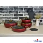 سرویس قابلمه 8 پارچه یونیک مدل مسی خمره ای UN-8357