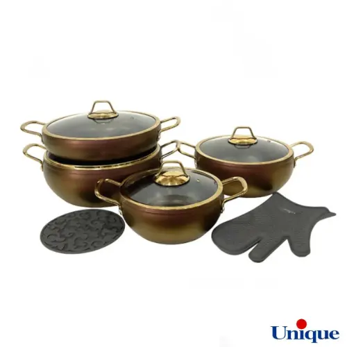 سرویس قابلمه 8 پارچه یونیک مدل هفت رنگ خمره ای UN-8355