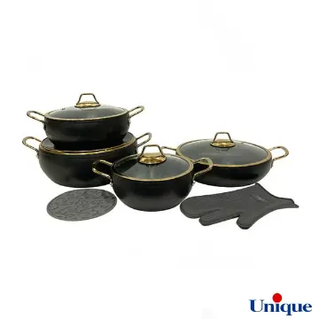 نمایش جزئیات برای سرویس قابلمه 8 پارچه یونیک مدل مشکی خمره ای UN-8349 سرویس قابلمه 8 پارچه یونیک مدل مشکی خمره ای UN-8349