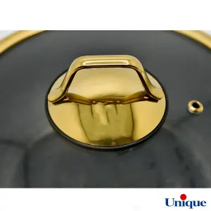 سرویس قابلمه 8 پارچه یونیک مدل مشکی خمره ای UN-8349