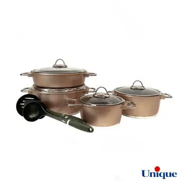 سرویس قابلمه یونیک مونیخ طلایی 11 پارچه UN-7630