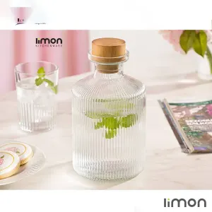 بطری آب درب چوبی 1.350 لیتر لیمون 2217