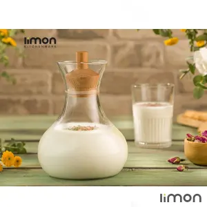 بطری آب درب چوبی 950 میلی لیتر لیمون 2268