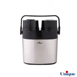 فلاسک استیل یونیک دوقلو ۱.۶ شیشه دار UN-9060