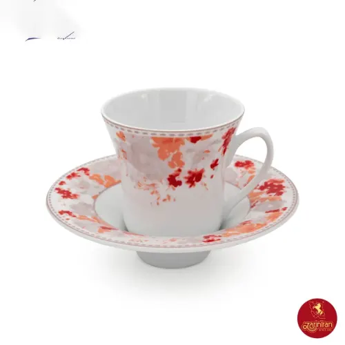 سرویس چای خوری چینی زرین شهرزاد طرح ملانی 12 پارچه