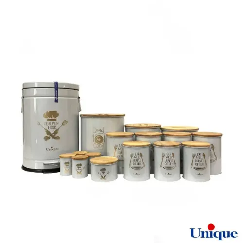 سرویس آشپزخانه 16 پارچه یونیک فانتزی الیزابت درب بامبو فیلی UN-9087