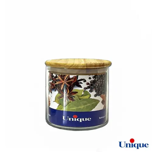 بانکه ادویه یونیک ۸ سانتی متری درب چوبی UN-1315