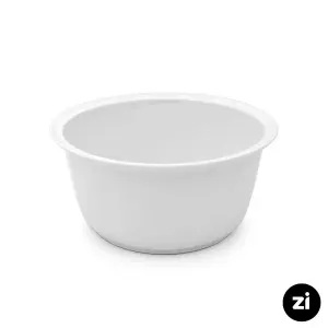 پیاله لبه دار چینی زرین مدل آشپزخانه سایز 21 سفید
