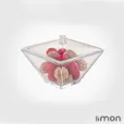کاسه شیشه ای پذیرایی درب دار لیمون 2296