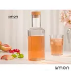 بطری آب درب چوبی 700 میلی لیتری لیمون 2266