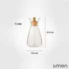 بطری آب درب چوبی 1 لیتری لیمون 2269