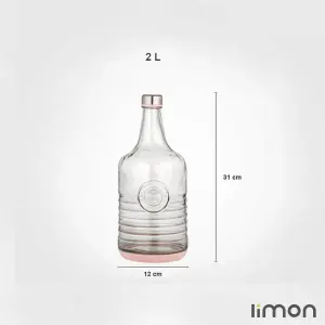 بطری روستیک درب استیل 2 لیتر لیمون 2018