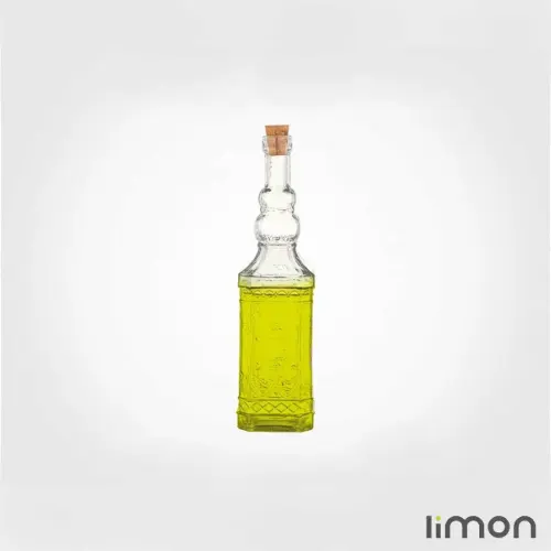 بطری 4 گوش درب چوب پنبه ای کوتاه لیمون 1892