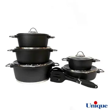 سرویس قابلمه یونیک مونیخ مشکی 13 پارچه UN-7634