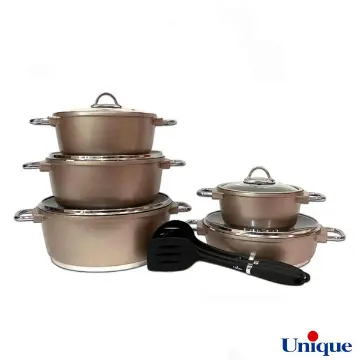 سرویس قابلمه یونیک مونیخ طلایی 13 پارچه UN-7642