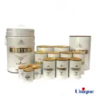 سرویس آشپزخانه یونیک 15 پارچه سفید یخچالی درب بامبو UN-8054