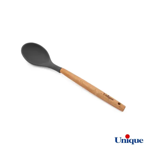 کفگیر و ملاقه یونیک سیلیکونی دسته چوبی UN-1170