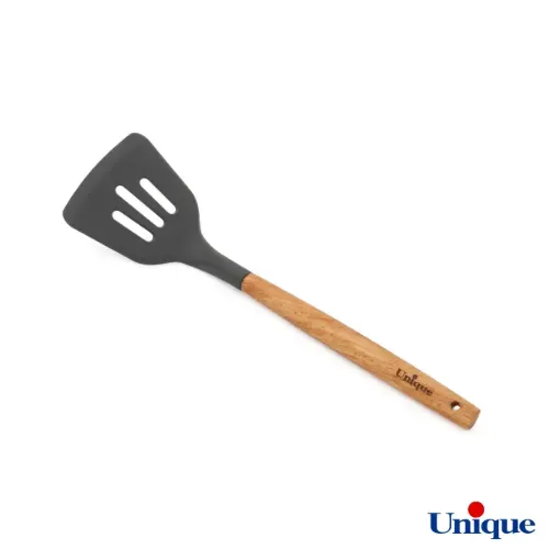 کفگیر و ملاقه یونیک سیلیکونی دسته چوبی UN-1170