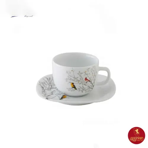 سرویس چای خوری چینی زرین کواترو طرح رسپینا 12 پارچه