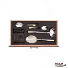 مشخصات سرویس قاشق چنگال 116 پارچه ناب استیل مدل ورونا