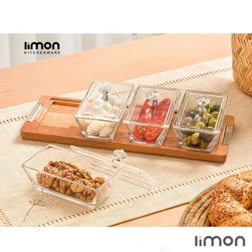 اردور خوری مستطیل دربدار 4 خانه پایه چوبی 2249