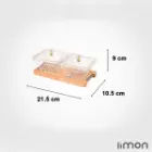 اردور خوری مربع دربدار 2 خانه پایه چوبی 2241