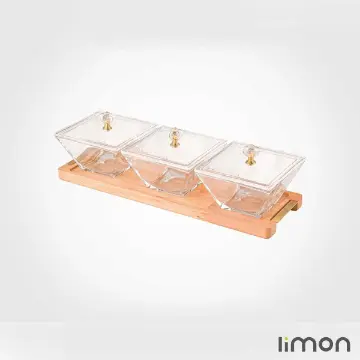اردور خوری مربع دربدار 3 خانه پایه چوبی 2242
