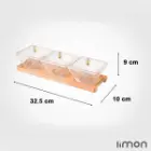 اردور خوری مربع دربدار 3 خانه پایه چوبی 2242