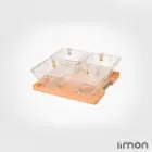 اردور خوری مربع دربدار 4 خانه پایه چوبی 2243