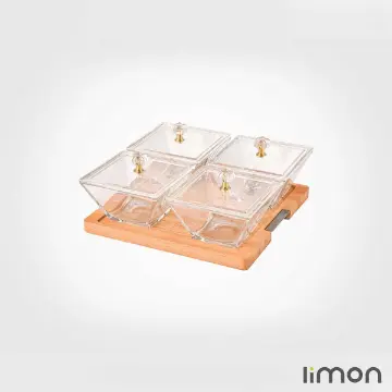 اردور خوری مربع دربدار 4 خانه پایه چوبی 2243