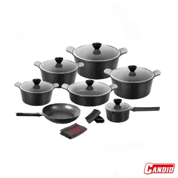 نمایش جزئیات برای سرویس قابلمه کاندید بایوگرانیتی مدل اسکار 16 پارچه سرویس قابلمه بایوگرانیتی کاندید 16 پارچه مشکی مدل اسکار