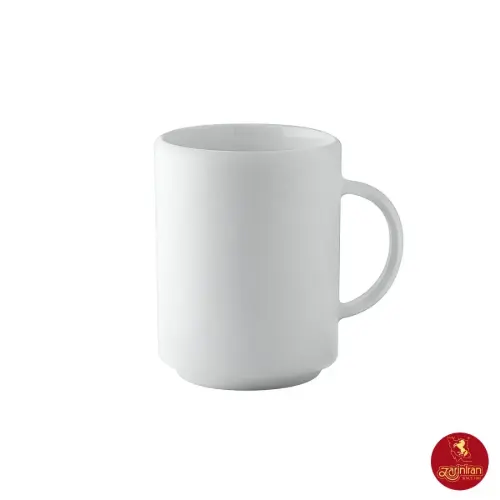ماگ دسته دار چینی زرین زی فرم اس 300 سی سی سفید