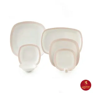 سرویس چینی زرین کواترو طرح مریدین رزگلد 6 نفره 27 پارچه