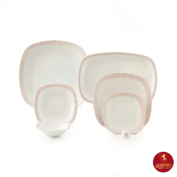 سرویس چینی زرین کواترو طرح مریدین رزگلد 6 نفره 27 پارچه